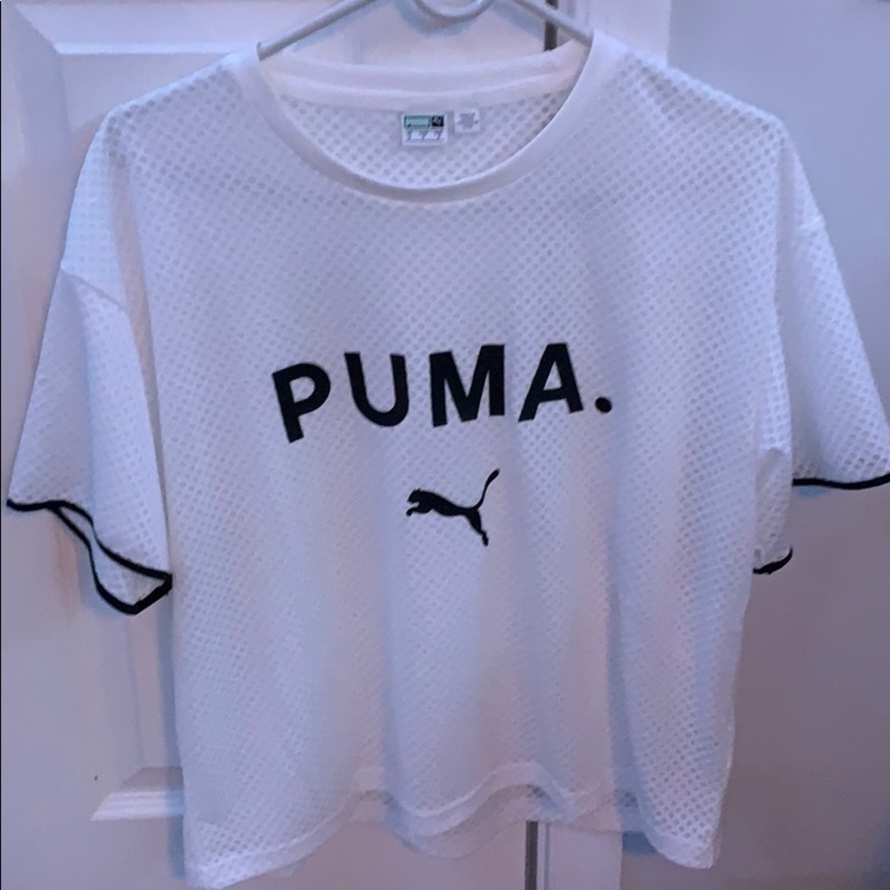 NWOT Puma White jersey style shirt